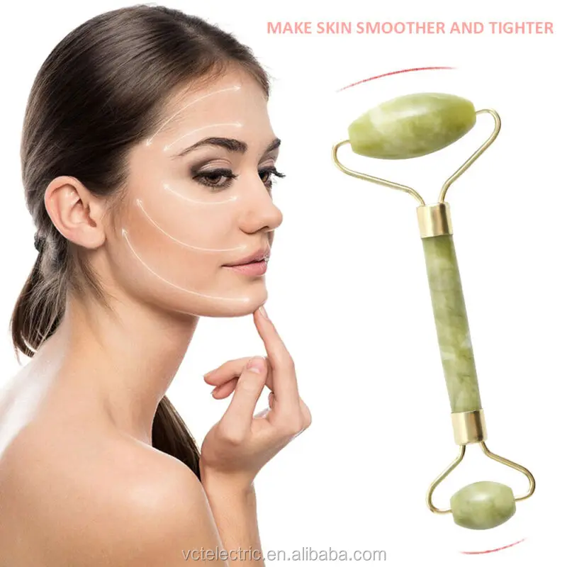 jade roller for face natural quartz anti-aging massage roller