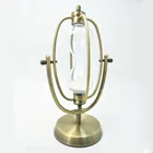 Rotating Brass Antique 15 Minutes Hourglass Sand Timer For Decoration