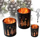 Decoration Christmas gifts Glass Candle Container for Christmas