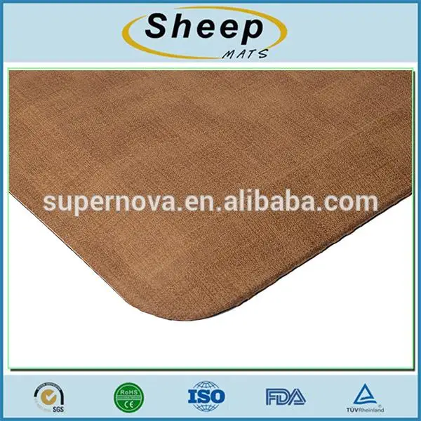 Easy to washable floor custom anti silp waterproof decorative pu kitchen mat