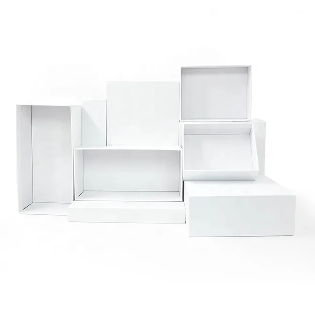 customized cardboard white gift box with lids factory direct