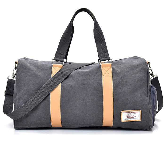 High quality unisex weekend travel shoudler bag sport gym canvas duffel bag