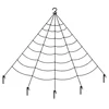 Fancy design Halloween decoration hanging stretchy 7*5.5m courtyard spider web for party