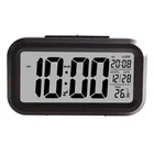 Smart Digital Desktop Alarm Clock Battery Operated Large Display with Temperature Calendar Backlight Snooze for Kids Women