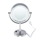 New hotsale LY-2208D chrome plating LED light table standing makeup mirror