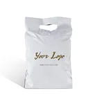 customized printing white poly mailer couriers mailing plastic packaging shipping bag with handle