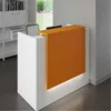 Front Desk Reception Desk Orange And White