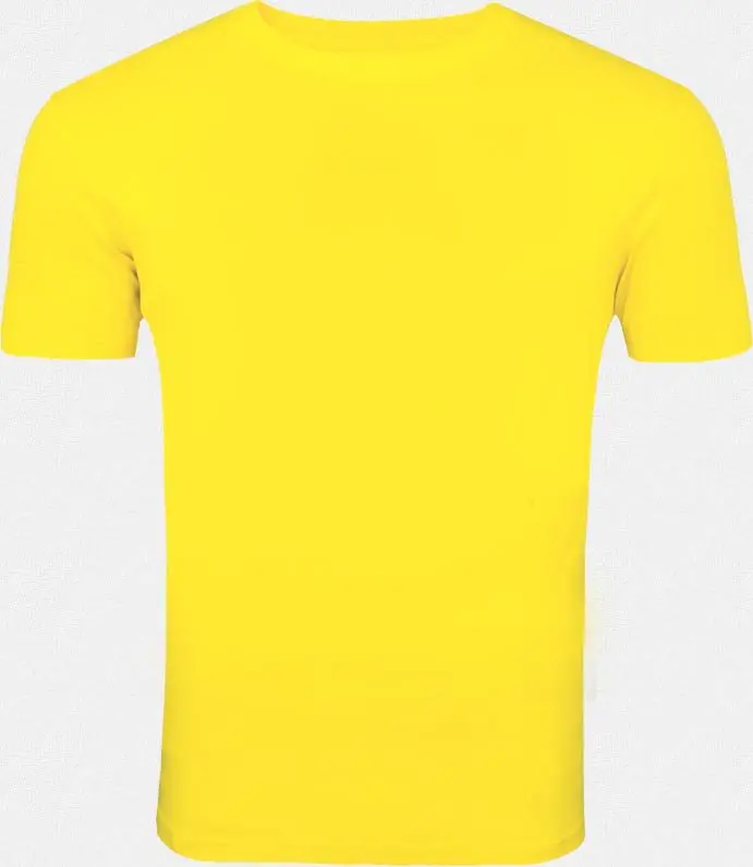 Men's Blank Fluorescent Yellow T Shirt Plain Design Basic Fluorescent Yellow T Shirt - Buy 