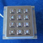 12 keys 4x3 waterproof metal numeric atm keypad skimmer with rear panel mounting