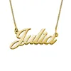 Fashion Jewelry 2018 Classic 18K Gold Plated Custom Name Plate Necklace Gold For Women