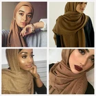 Top selling Trend women nice good color hot item printed tassels arab stylish bubble muslim scarf hijab