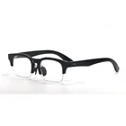 Luxury half frame classic black men best quality buffalo horn glasses