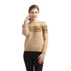 Best prices custom design flower printed pattern cashmere pullover sweater