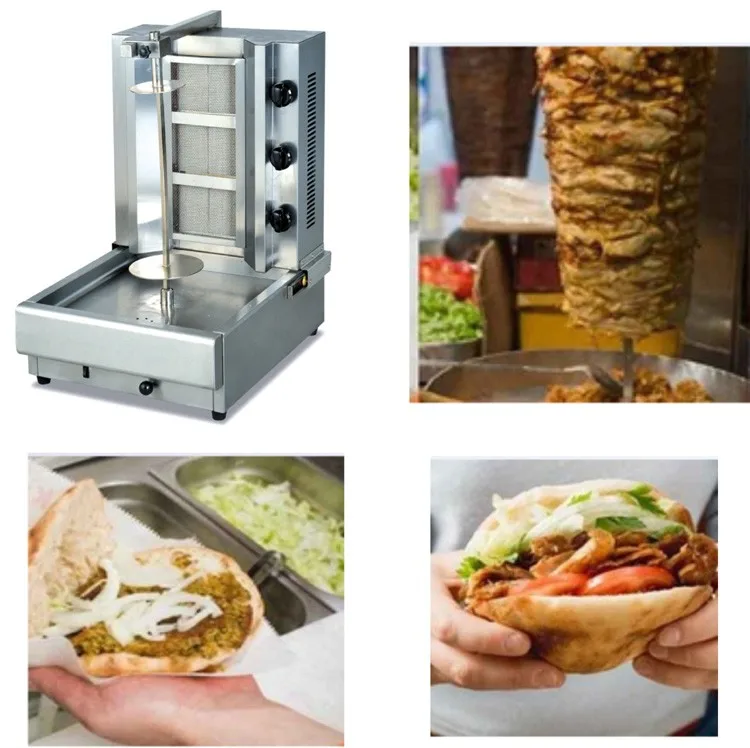 4バーナーステンレス鋼商業ガスshawarma機仕入れ・メーカー・工場