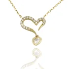 Customized Latest Engagement White Zircon 925 Silver Jewelry Necklace