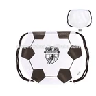 Custom sport themed nylon mesh soccer drawstring backpack bag