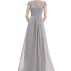 2019 new fashion sexy elegant lace short sleeves bud silk evening dress