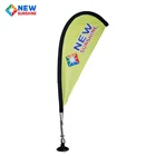 Promotional double printed teardrop desk flag mini car flag banner