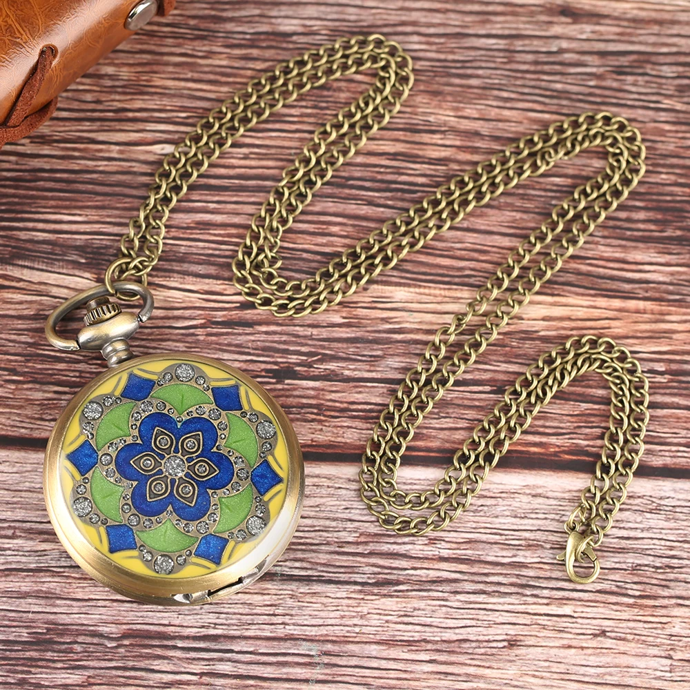 YISUYA Hand Around Full Hunter Pendant Chain Pocket Watch Men Mini Creative Clock Necklace Quartz Christmas Watches Xmas Gift (12)