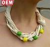 /product-detail/fashion-design-ladies-summer-white-neck-wear-handmade-cotton-necklace-for-ladies-knit-rope-jewelry-crochet-necklace-with-bead-60766122803.html