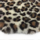 Brown Beige Tan Spots Leopard Print Faux Fake Rabbit Fur Fabric Costume Fancy Dress Fur