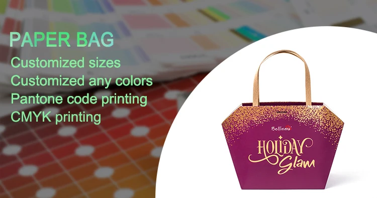 luxury print art paper shoping carry bag with pp handle