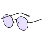 Wholesaler oem ocean lens round metal frame summer sunglasses