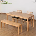 Customized wooden dinning table chairs set for dining room furniture set