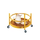 Metal bar cart two tiers wine rack wine rack display bar cart