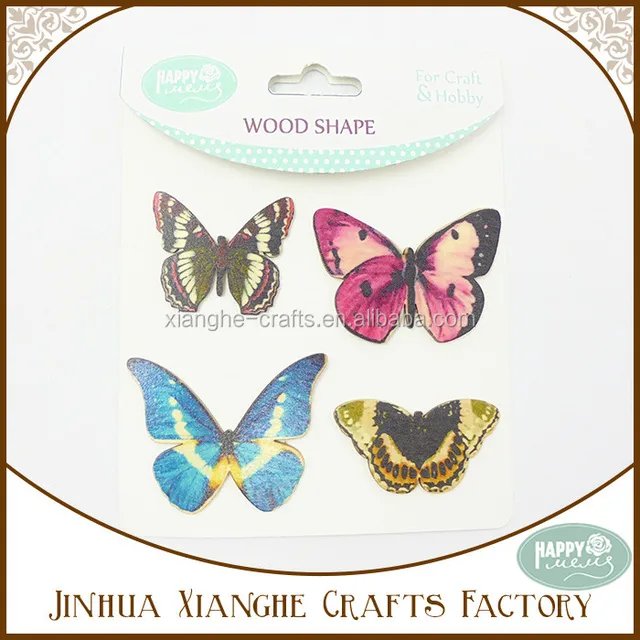 Colorful Butterfly Wood Shape Wood Craft for Scrapbooking