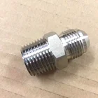SS304 Sanitary 1/4" 3/8" 1/2" MNPT X JIC Flare Nipple For Tank