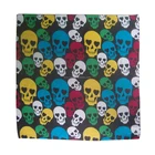 Personalized popular cotton skull printed customized square scarf