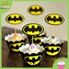 Birthday Decorations - Cupcake Toppers baby party wrapper Cake inserted card toothpick Captain America superman spider-man