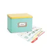 Custom Order Rectangular Shape Metal Recipe Card Tin box with card holder and recipe cards