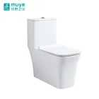 Fashionable Modern Floor Mounted Contemporary S Trap One-piece Toilet