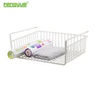 Stylish wire metal cabinet door hanging basket organizer white storage basket