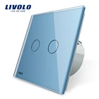 LIVOLO VL-C702-19 smart home system small tempered glass panels switch