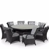 Elegant 8 seater home garden rattan dining table and chairs world source international patio furniture