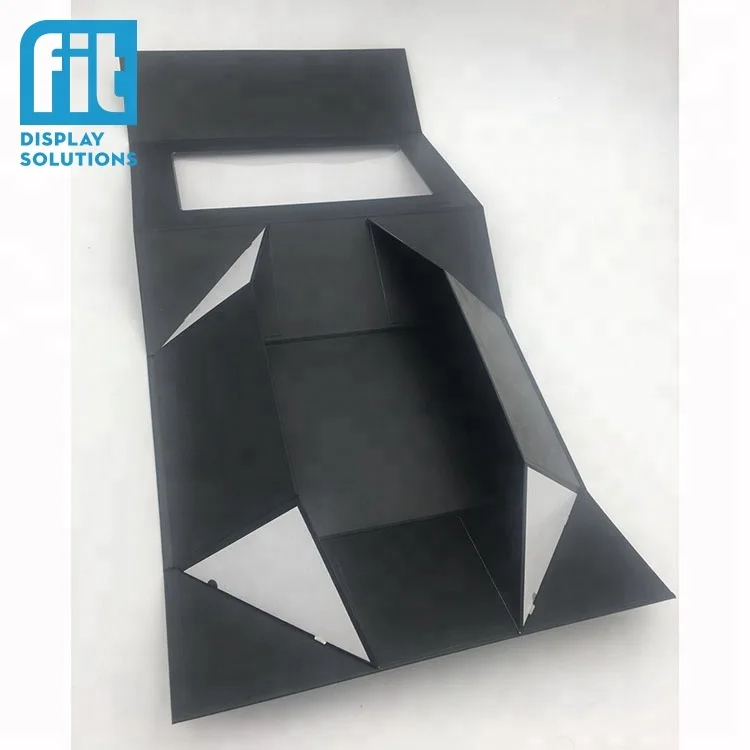 custom logo luxury cardboard rectangle small paper folding gift
