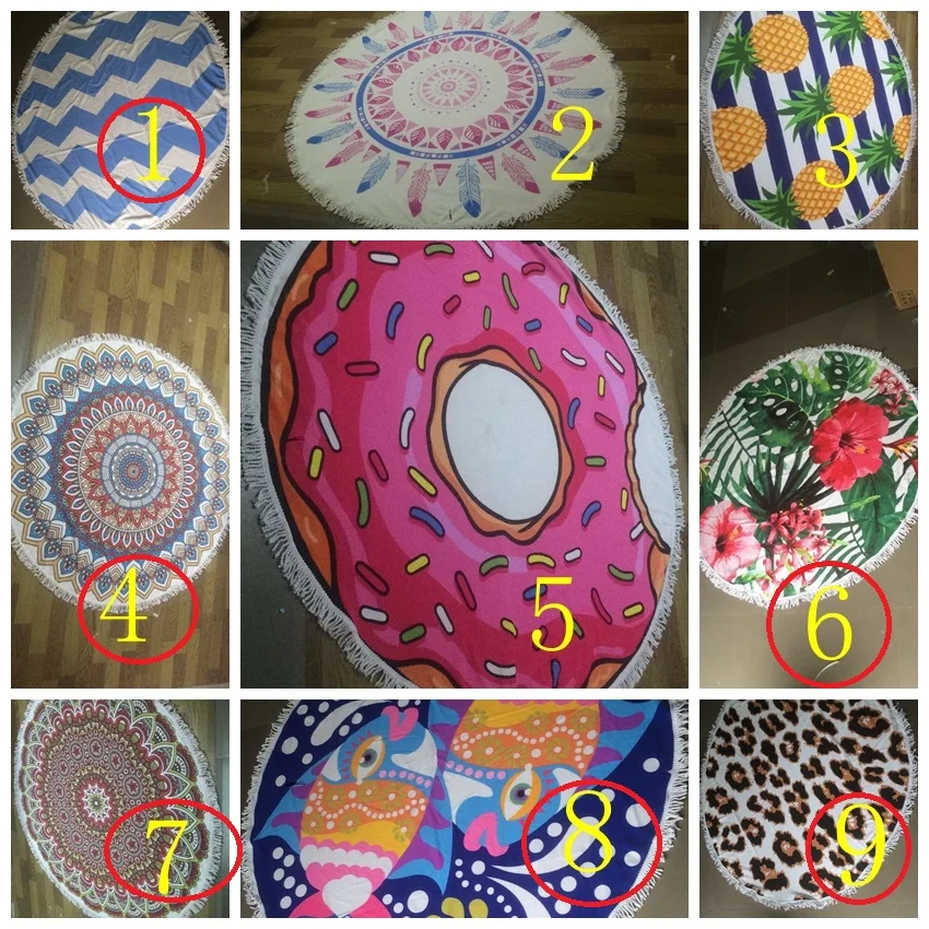round beach towel