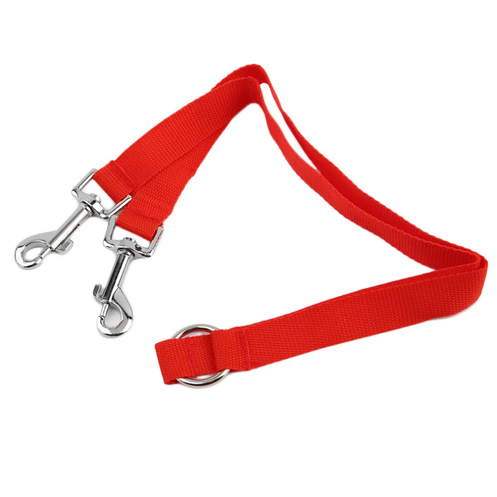 2.5*50 CM Double head Multiple Dual Coupler 2 Way Nylon Dog Pig Pet Walking Leash Lead Collar durable Nylon Dog Lead 2 Colors