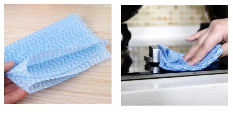 50sheets/roll Household scouring pad Kitchen nonwoven dish Cloths Cleaning Tools