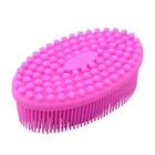 Silicone custom multi-use care comb super soft bath body massage cleaning brush