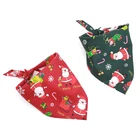 Santa Claus Pet Cat Bandanas Scarf Cotton Dog Christmas Bandana