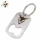 China cheap wholesale stainless steel metal beer keychain bottle opener custom