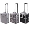 Professional makeup jewelry tool aluminum luggage cosmetic trolley case