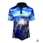 Polyester short sleeve fishing jersey, short sleeves fishing wear, fishing clothing