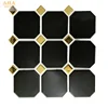 Hotel Octagon and Dot Shape polished Gold porcelain floor wall mosaic tiles