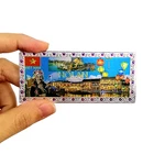 Souvenir Aluminum 2018 Wholesale Hot Selling OEM Custom Fridge Magnet Tourist Souvenir Aluminum Foil Fridge Magnet
