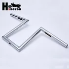 Chrome silver universal customized steering motor bike spare parts motorcycle handlebars for harley bobber motorcycle